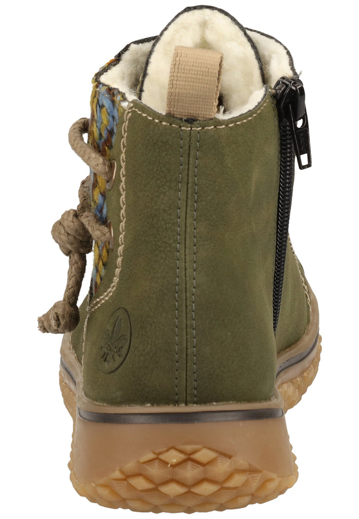 Rieker Stiefelette Lederimitat Braun Warmfutter
