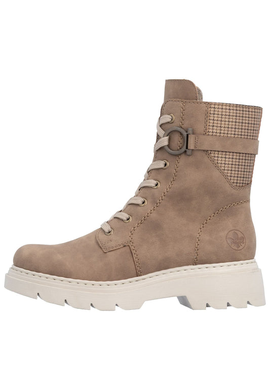 Rieker Stiefelette Lederimitat Braun Warmfutter