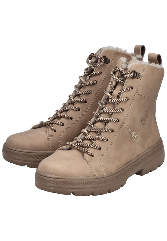 Rieker Stiefelette Lederimitat Camel Warmfutter