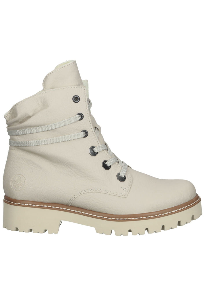 Rieker Stiefelette Lederimitat Creme Warmfutter