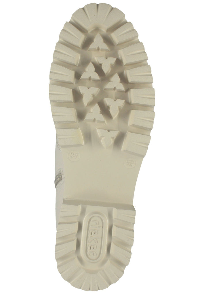 Rieker Stiefelette Lederimitat Creme Warmfutter