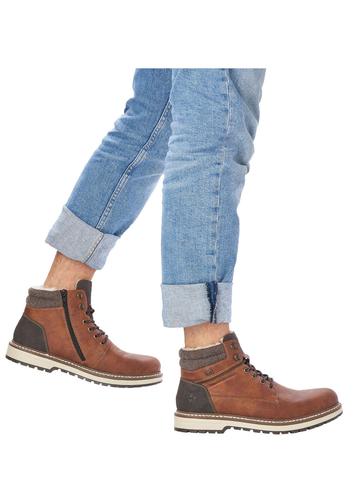 Rieker Stiefelette Lederimitat Dunkelbraun