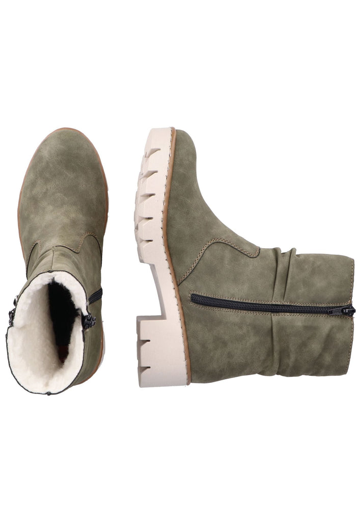 Rieker Stiefelette Lederimitat Dunkelgrün