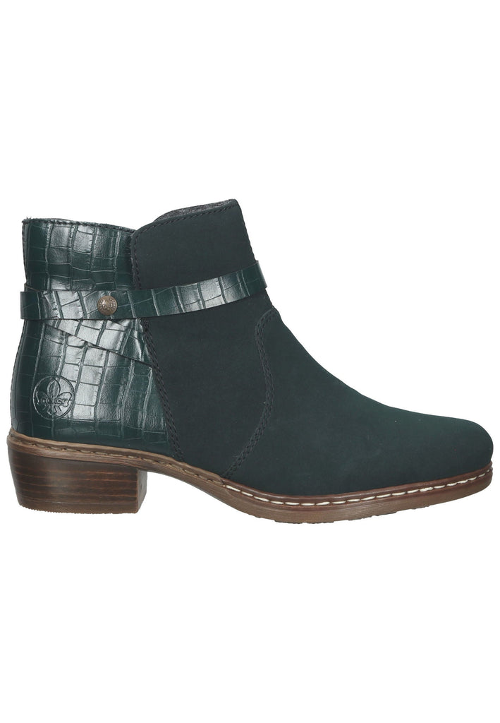 Rieker Stiefelette Lederimitat Dunkelgrün