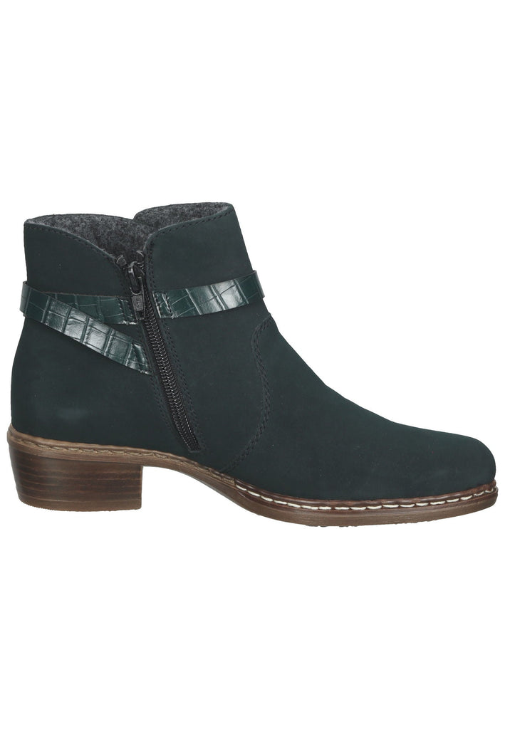 Rieker Stiefelette Lederimitat Dunkelgrün