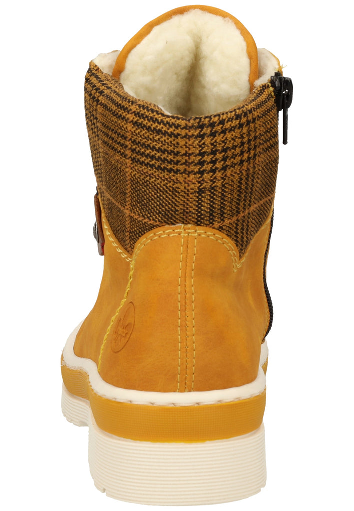 Rieker Stiefelette Lederimitat Gelb Warmfutter