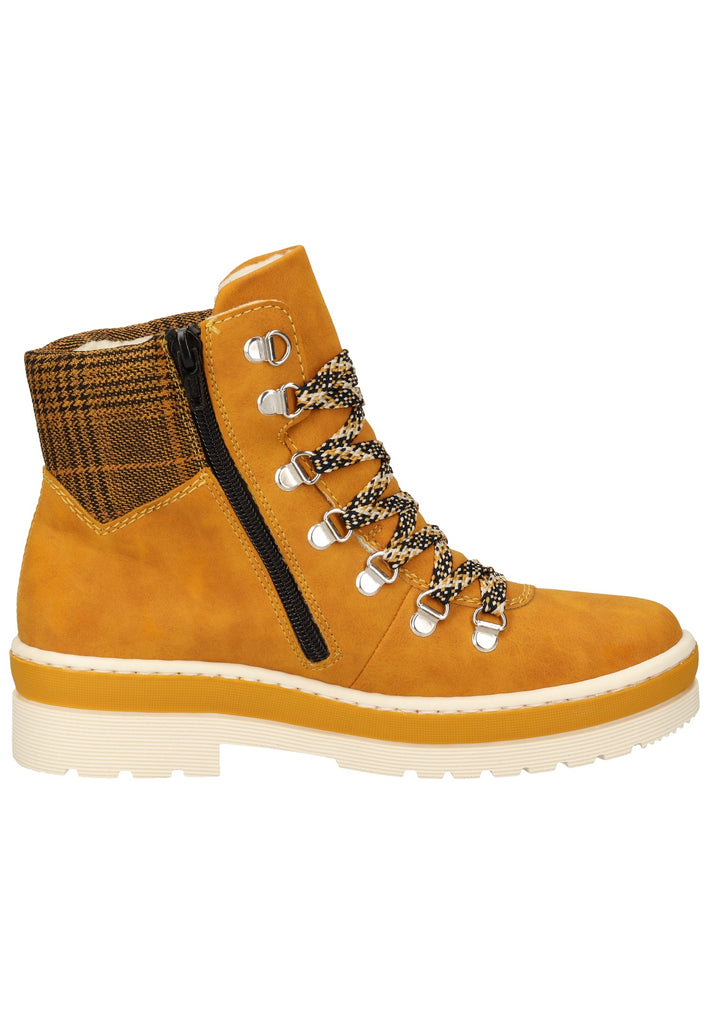 Rieker Stiefelette Lederimitat Gelb Warmfutter