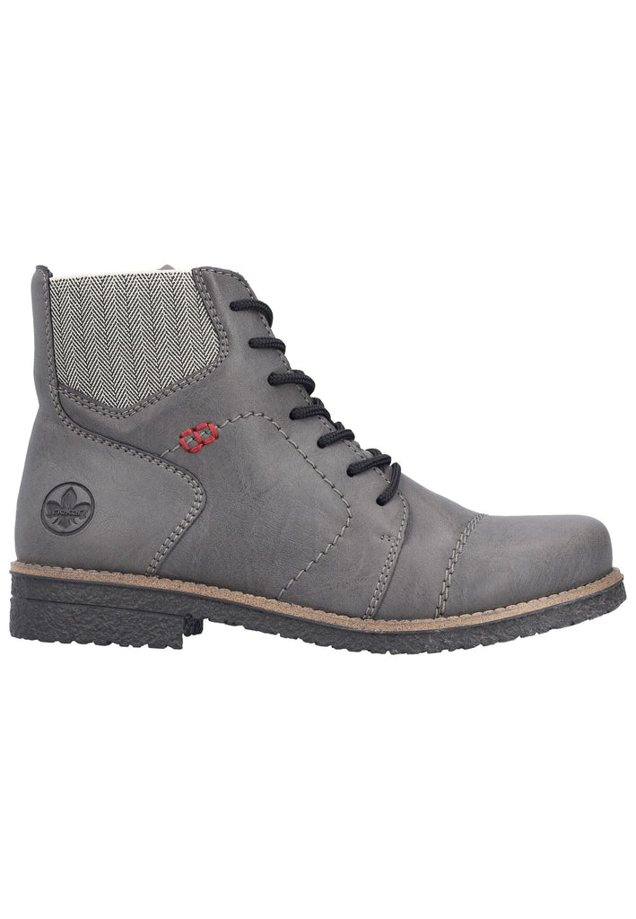 Rieker Stiefelette Lederimitat Graphit Warmfutter