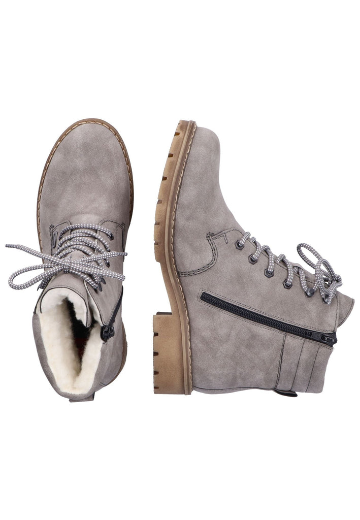Rieker Stiefelette Lederimitat Grau
