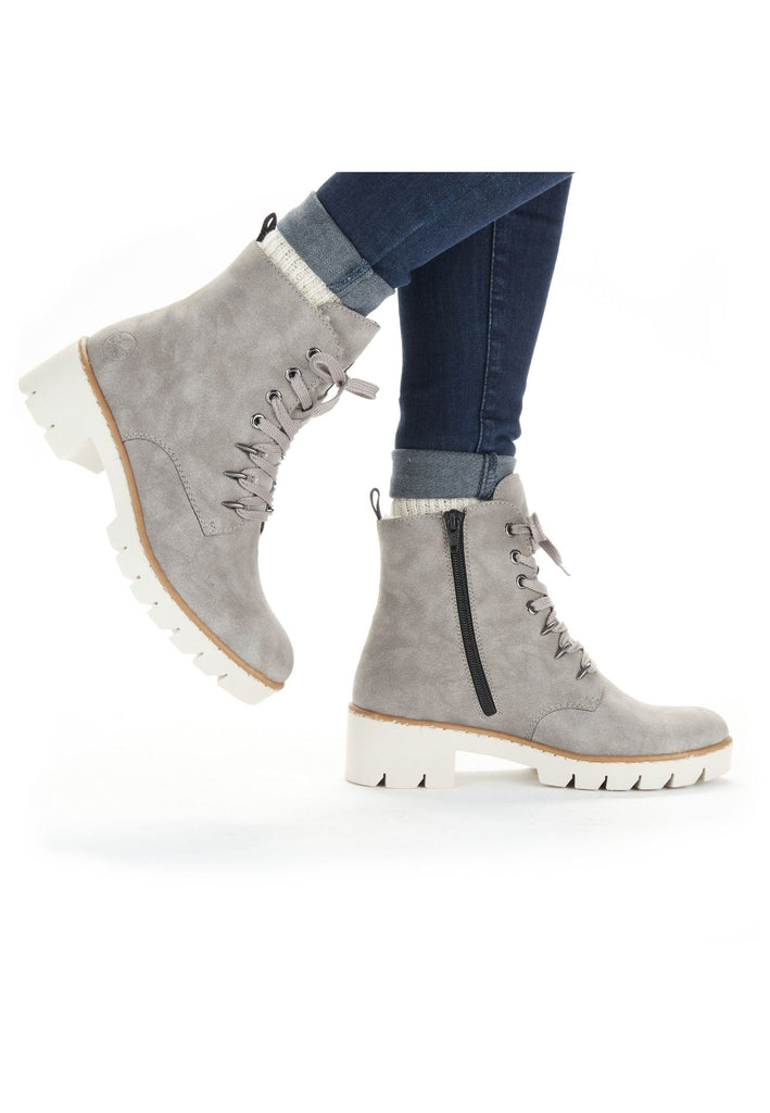 Rieker Stiefelette Lederimitat Grau