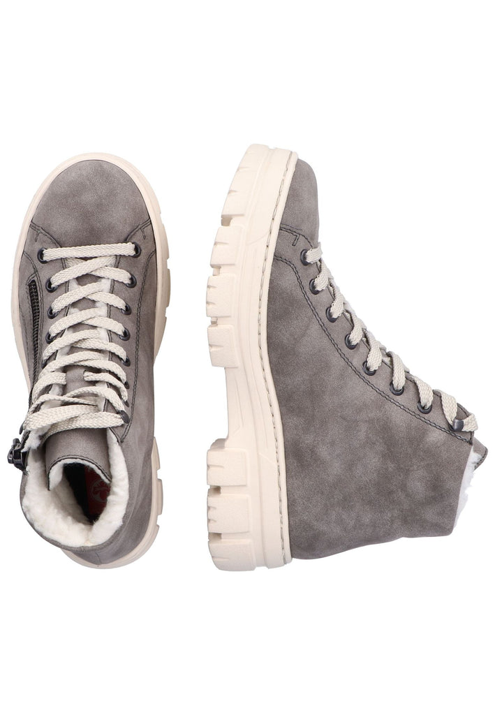Rieker Stiefelette Lederimitat Grau