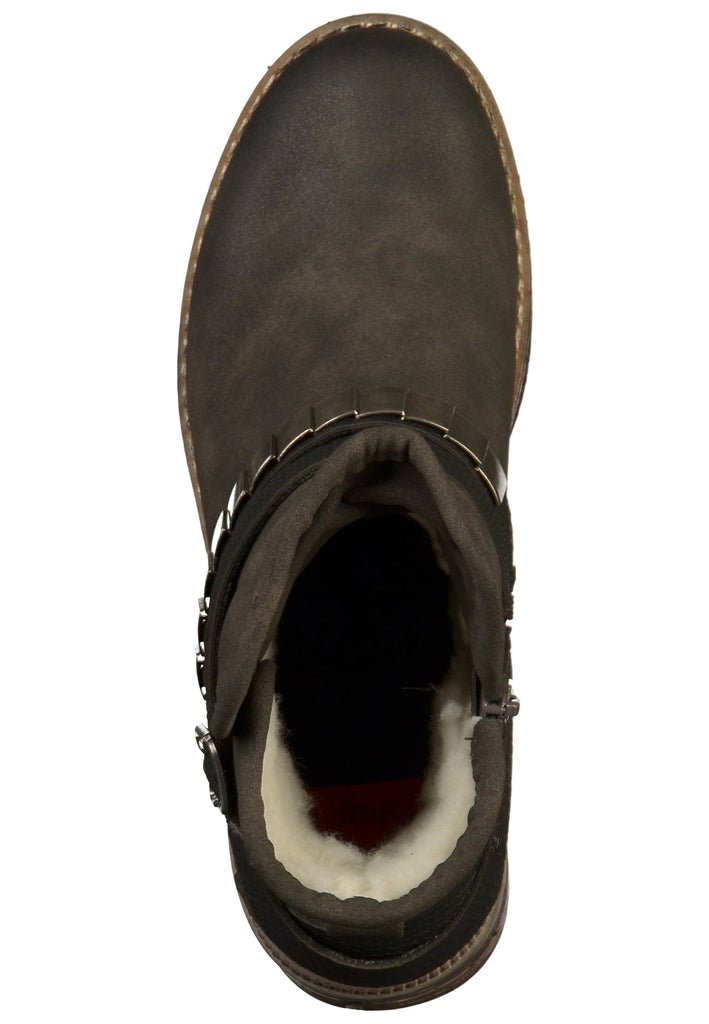 Rieker Stiefelette Lederimitat Grau