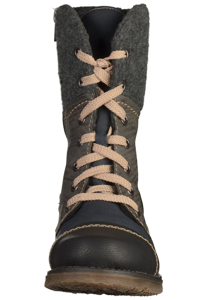 Rieker Stiefelette Lederimitat Grau