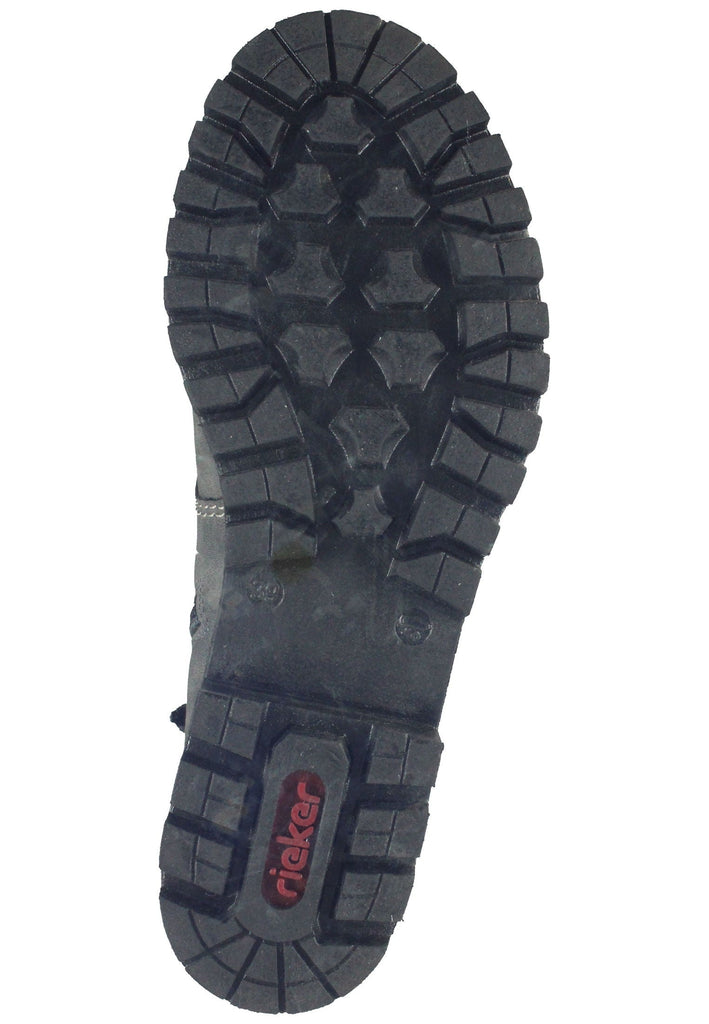 Rieker Stiefelette Lederimitat Grau/Schwarz Warmfutter