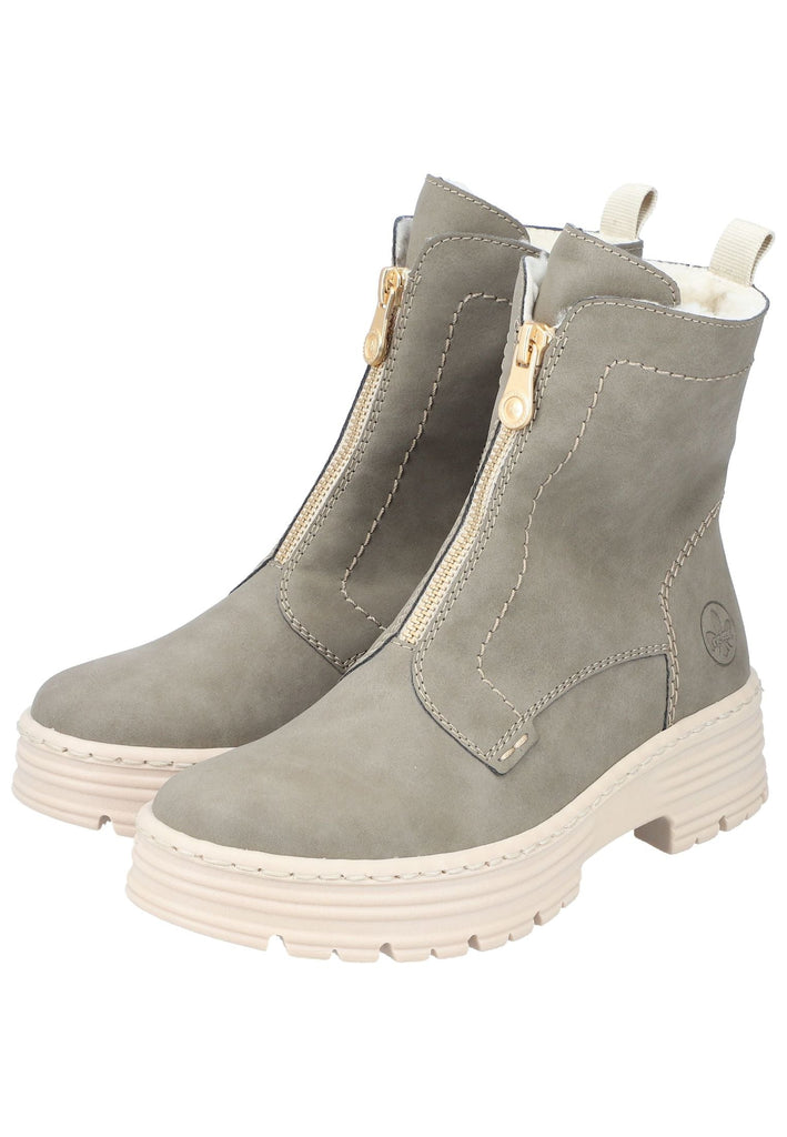Rieker Stiefelette Lederimitat Grün