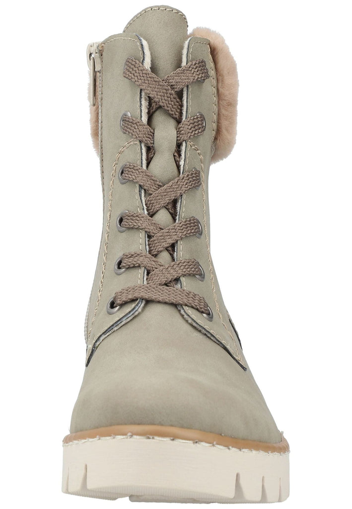 Rieker Stiefelette Lederimitat Grün/Braun