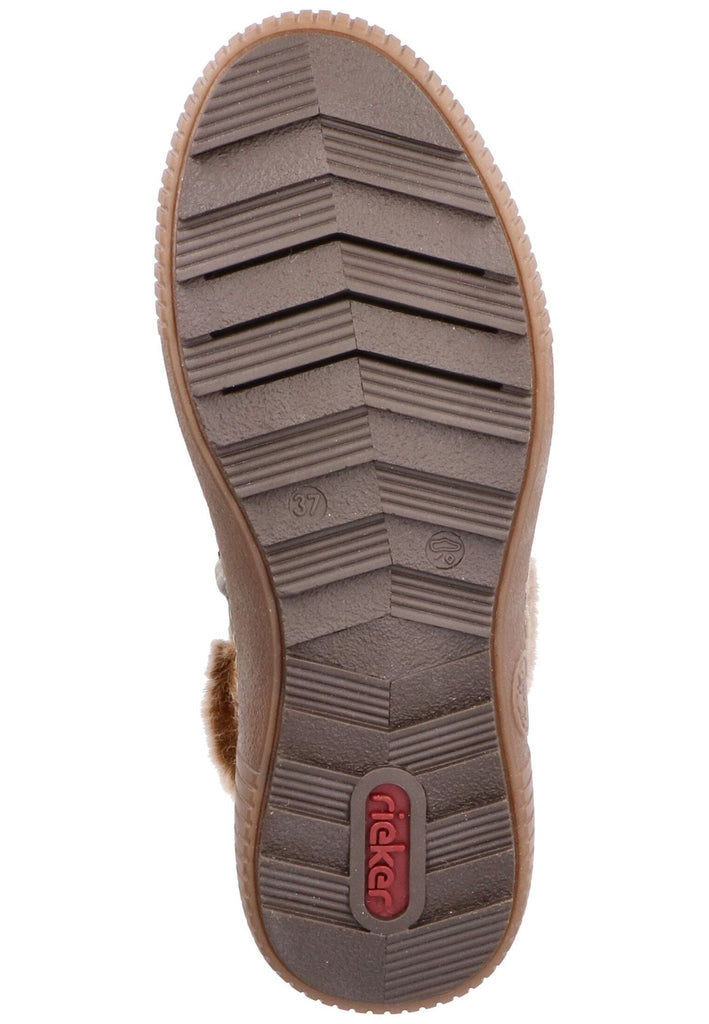 Rieker Stiefelette Lederimitat Grün Warmfutter