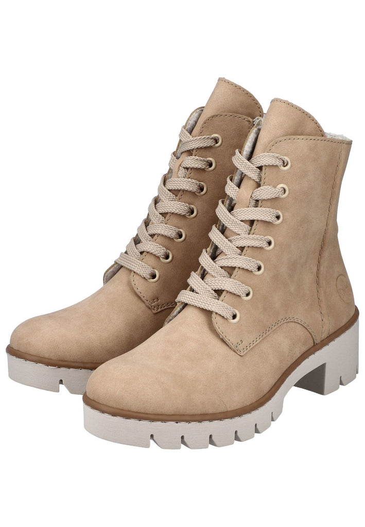 Rieker Stiefelette Lederimitat Hellbraun
