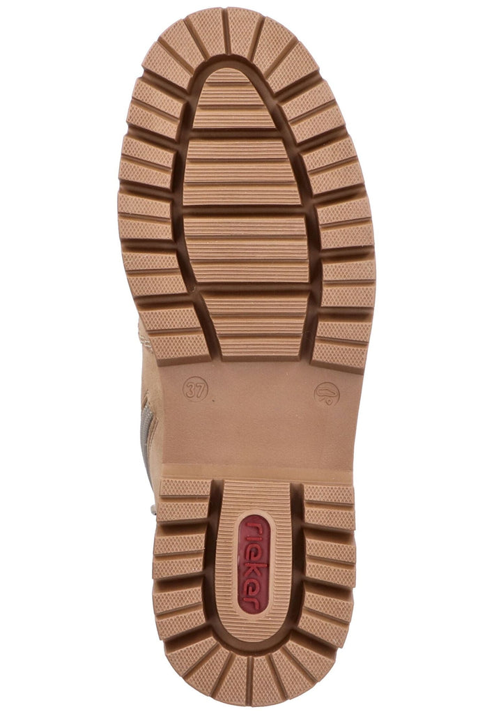 Rieker Stiefelette Lederimitat Hellbraun Warmfutter