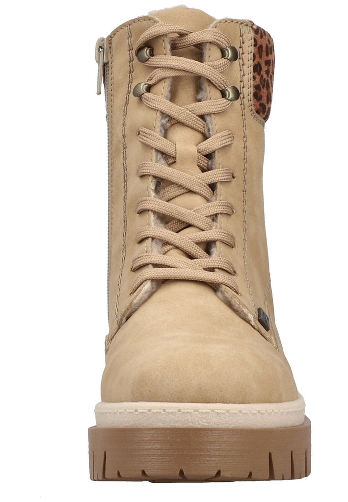 Rieker Stiefelette Lederimitat Hellbraun Warmfutter