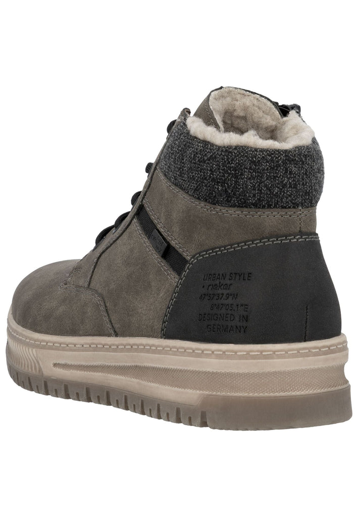 Rieker Stiefelette Lederimitat Kaffee Warmfutter