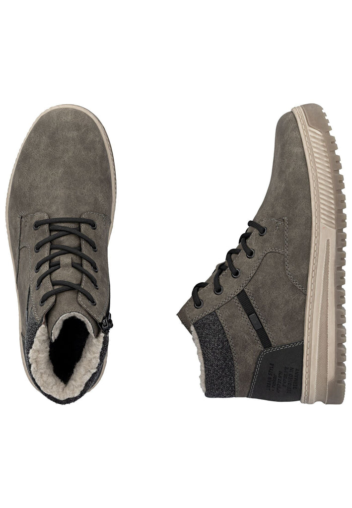 Rieker Stiefelette Lederimitat Kaffee Warmfutter