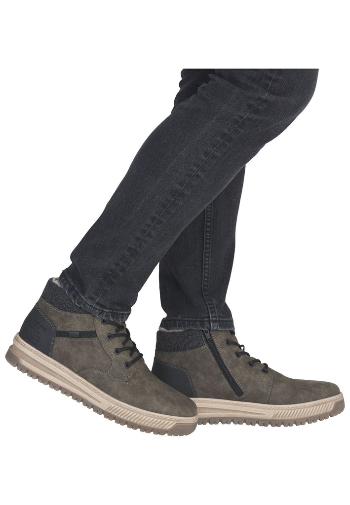 Rieker Stiefelette Lederimitat Kaffee Warmfutter
