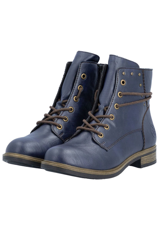 Rieker Stiefelette Lederimitat Marine Warmfutter