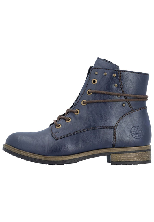 Rieker Stiefelette Lederimitat Marine Warmfutter