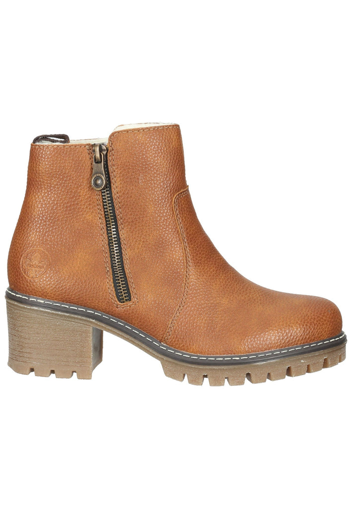 Rieker Stiefelette Lederimitat Mittelbraun