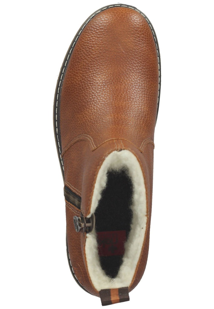 Rieker Stiefelette Lederimitat Mittelbraun