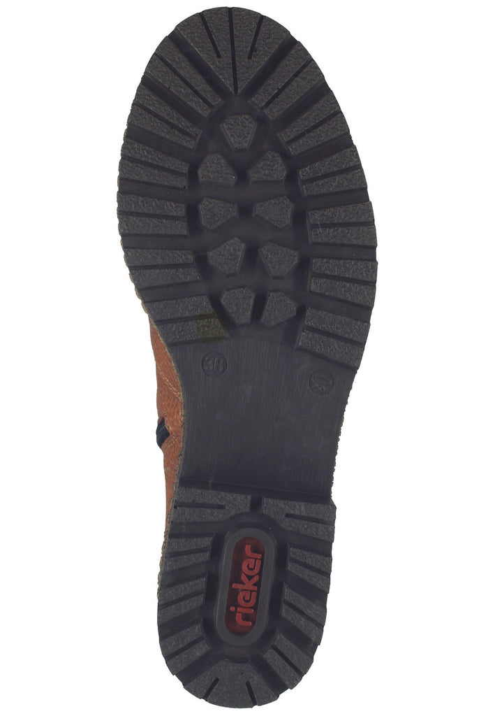 Rieker Stiefelette Lederimitat Mittelbraun Warmfutter