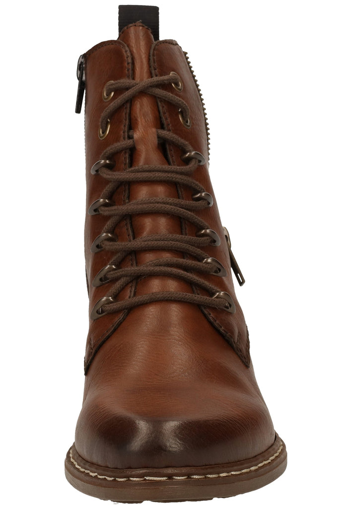 Rieker Stiefelette Lederimitat Mittelbraun Warmfutter