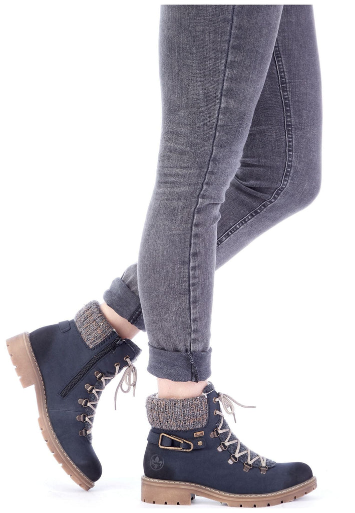 Rieker Stiefelette Lederimitat Pazifik