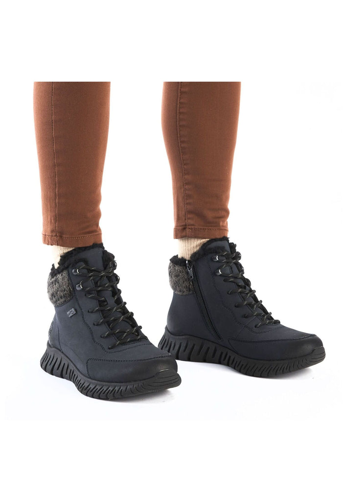 Rieker Stiefelette Lederimitat Pazifik Warmfutter