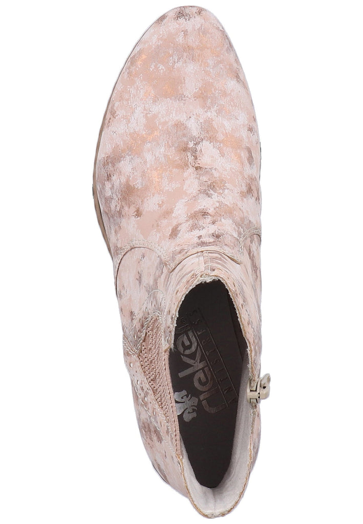 Rieker Stiefelette Lederimitat Rosa