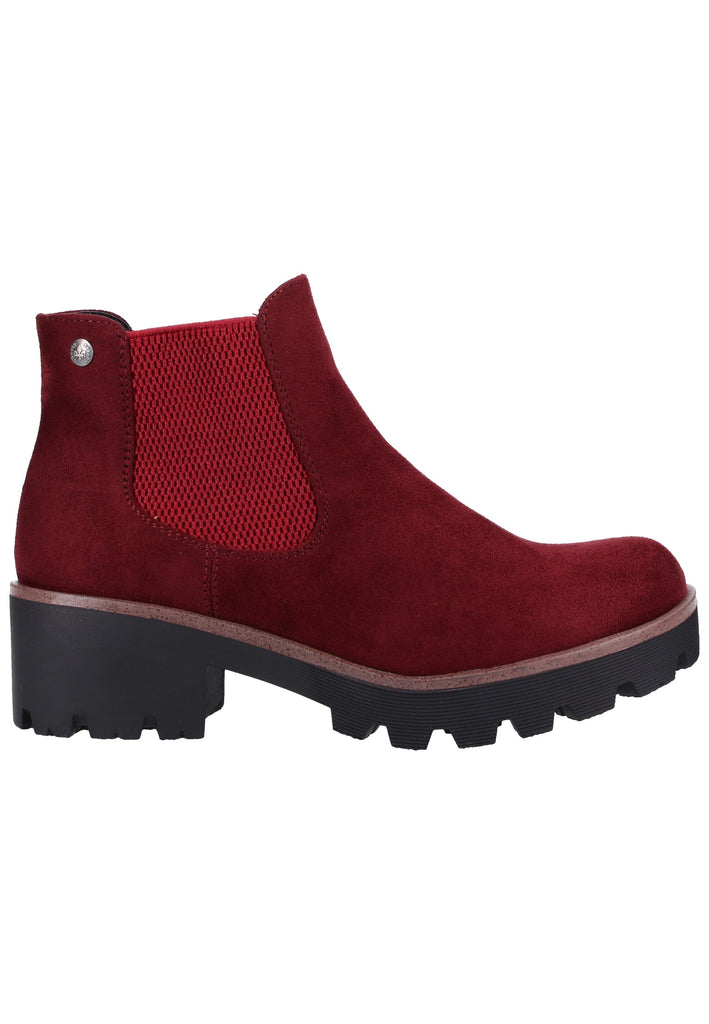 Rieker Stiefelette Lederimitat Rot