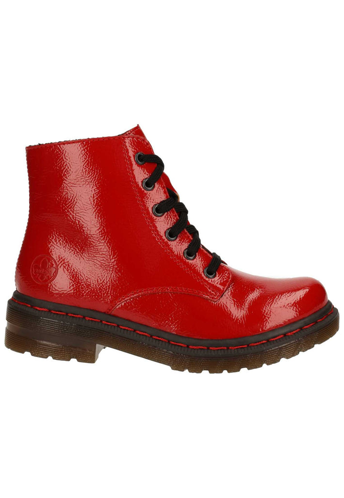 Rieker Stiefelette Lederimitat Rot Lack