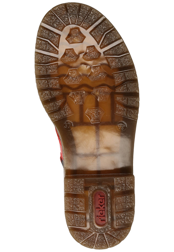 Rieker Stiefelette Lederimitat Rot Lack
