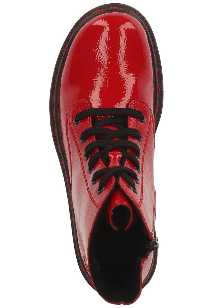 Rieker Stiefelette Lederimitat Rot Lack