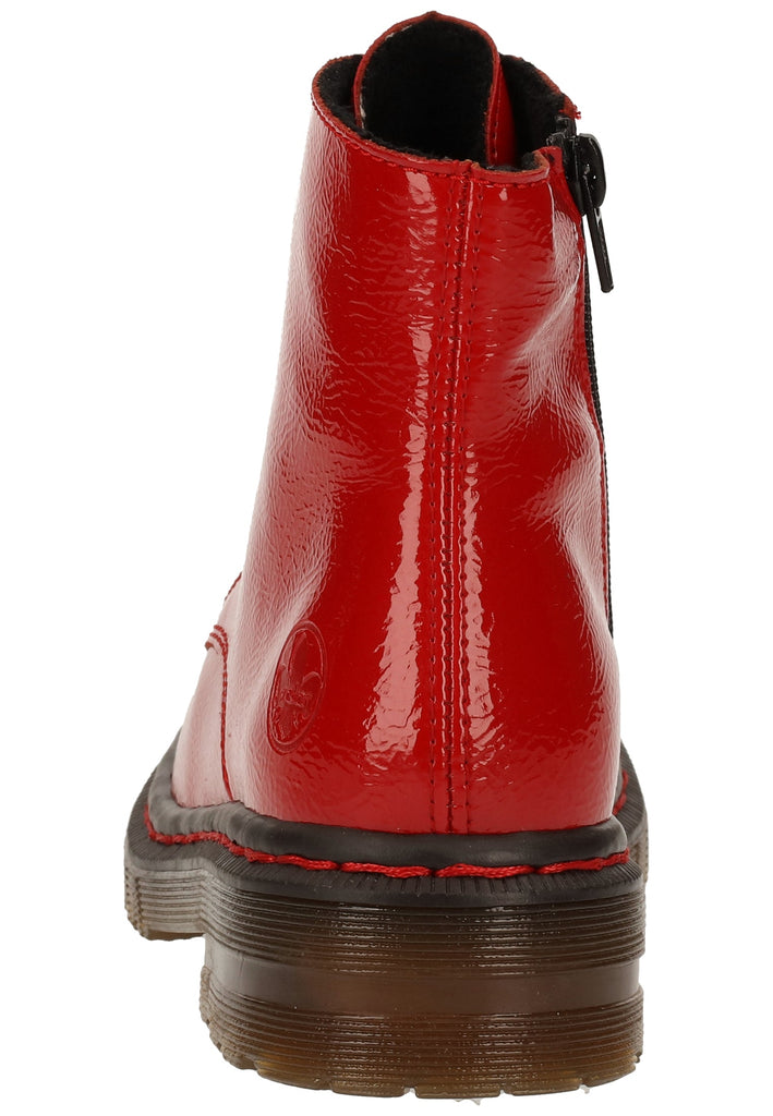 Rieker Stiefelette Lederimitat Rot Lack