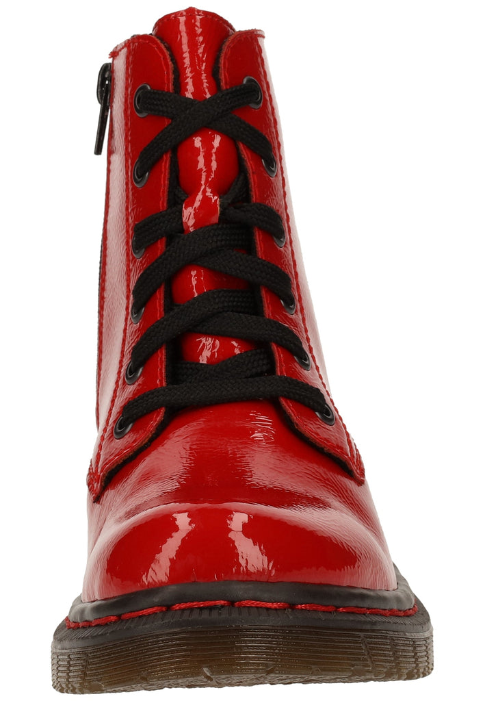 Rieker Stiefelette Lederimitat Rot Lack