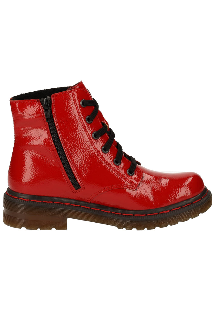 Rieker Stiefelette Lederimitat Rot Lack