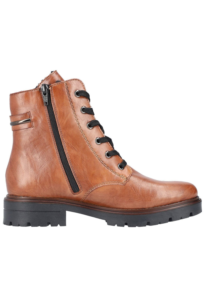 Rieker Stiefelette Lederimitat Rotbraun