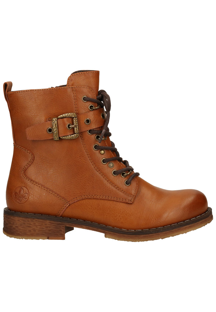 Rieker Stiefelette Lederimitat Rotbraun