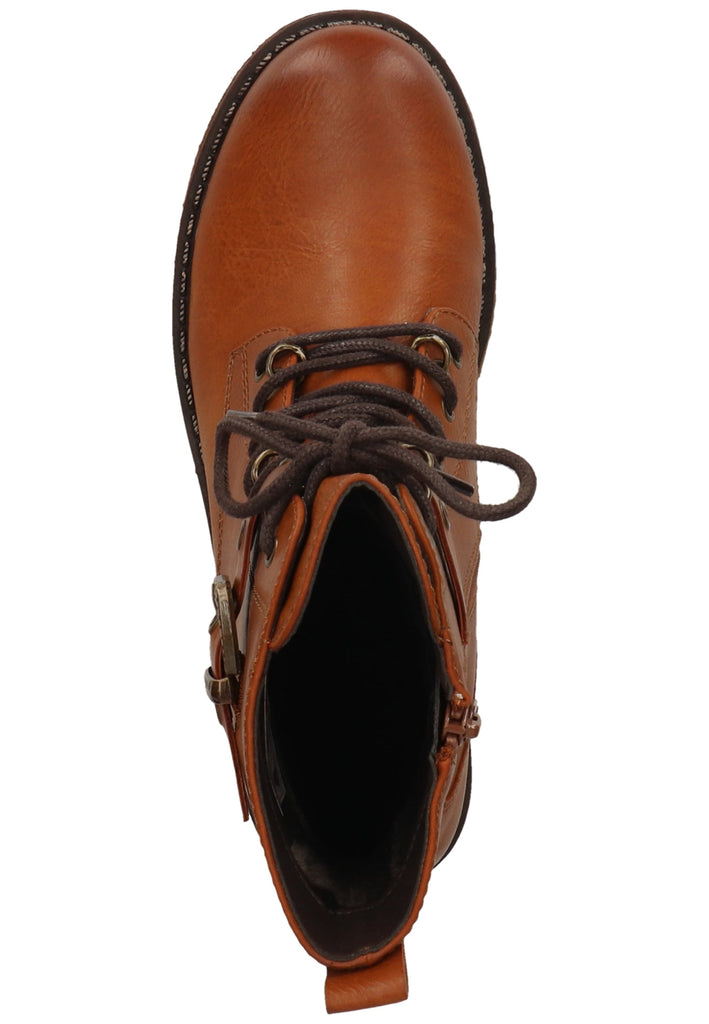Rieker Stiefelette Lederimitat Rotbraun
