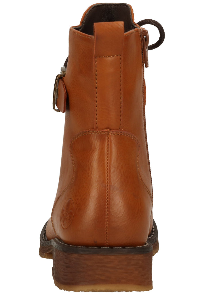 Rieker Stiefelette Lederimitat Rotbraun