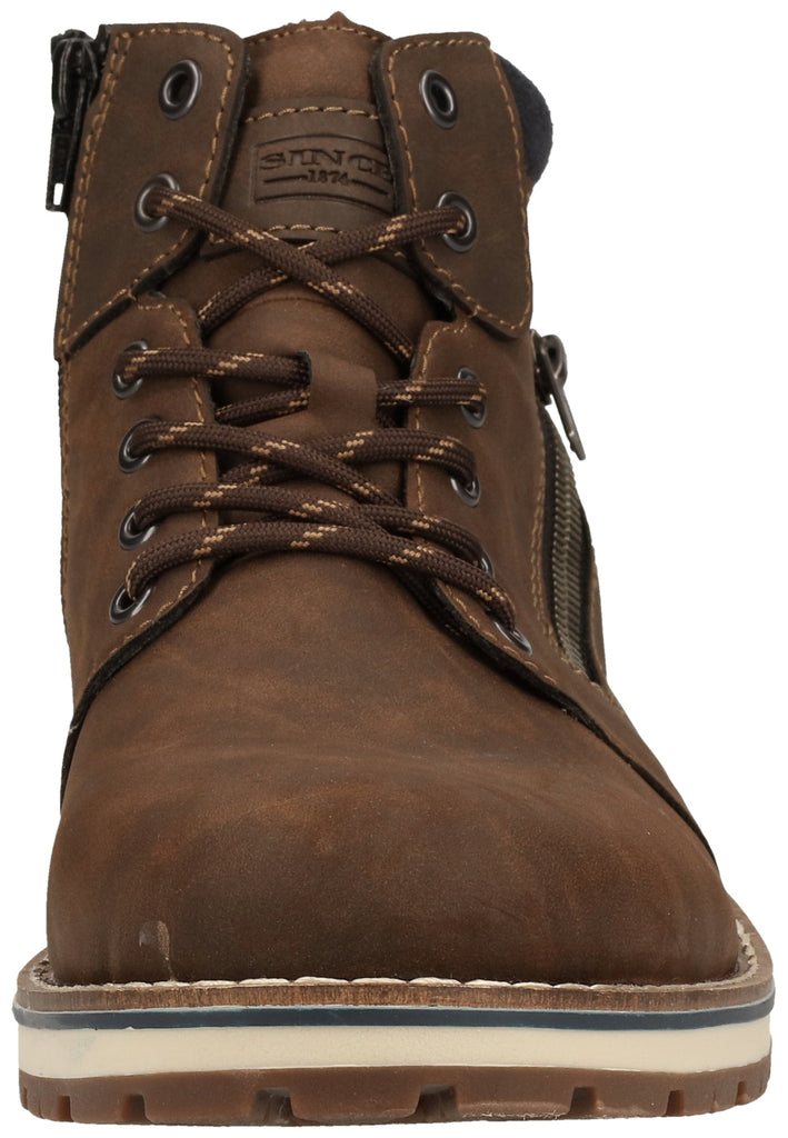 Rieker Stiefelette Lederimitat Schoko Warmfutter