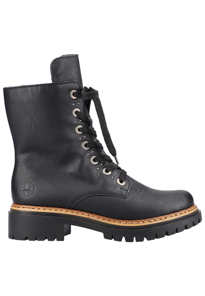Rieker Stiefelette Lederimitat Schwarz