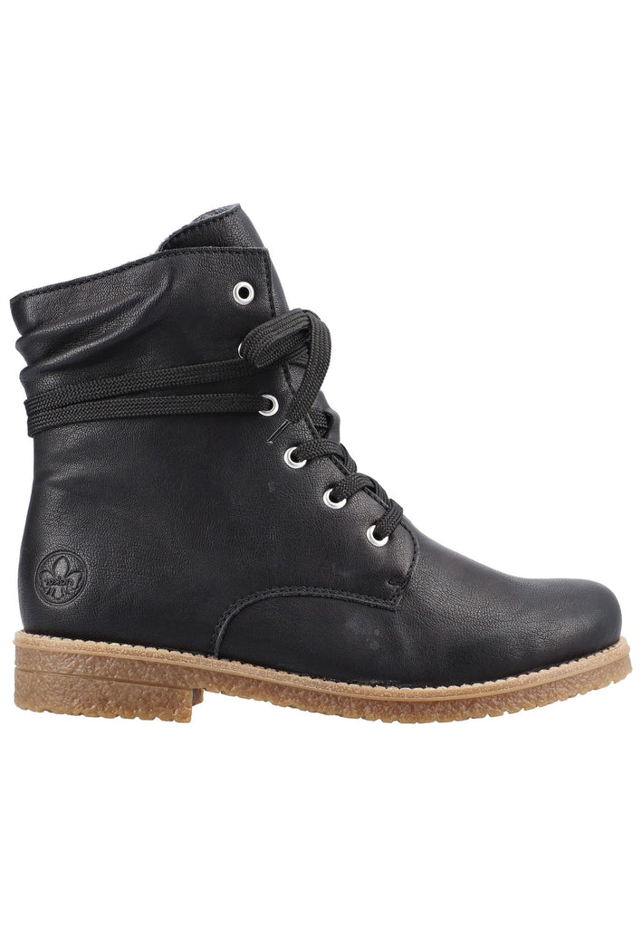 Rieker Stiefelette Lederimitat Schwarz